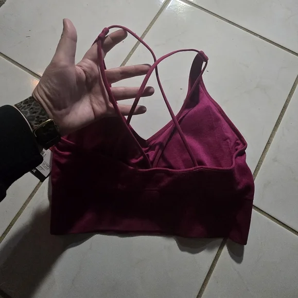 Puma Sports Bra NWT Strappy Racerback Seamless Gym Athletic Dry Cell Padded Run - Picture 7 of 8